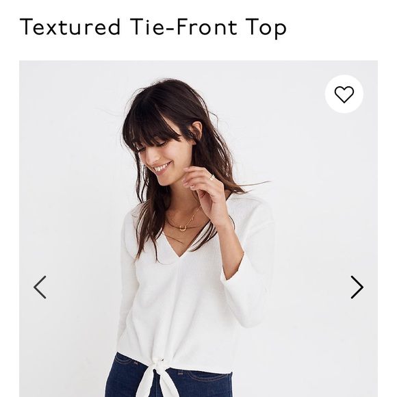 Madewell Tops - NWT!💫MADEWELL Tie Front Top NWT! ⚡️